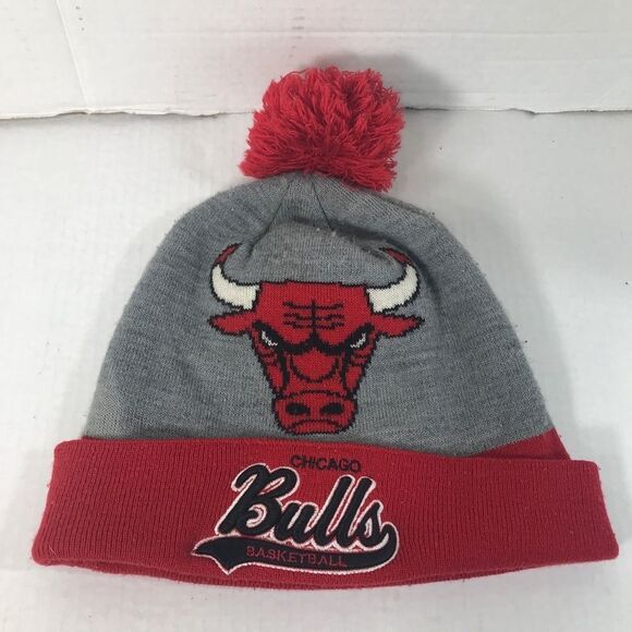 Chicago Bulls Winter Hat Mitchell And Ness - Picture 1 of 7